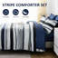 Ensemble d'édredon à rayures 7 pièces avec literie en microfibre douce toutes saisons-122607845-122607847