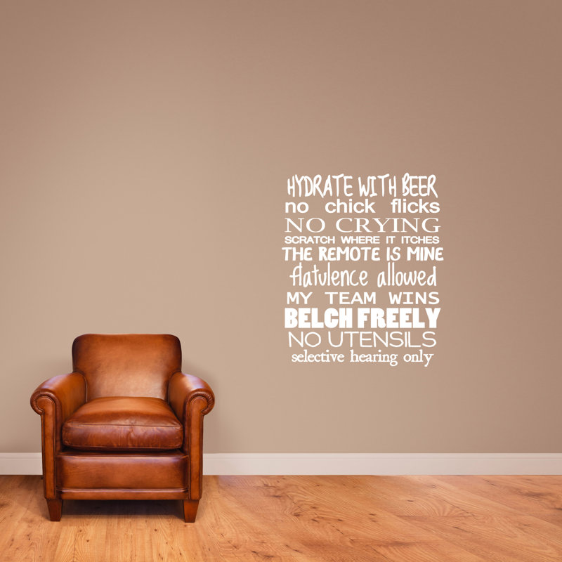 Text & Numbers Non-Wall Damaging, White