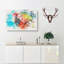 Rainbow Macaw Parrot Watercolour - Wrapped Canvas-56662211