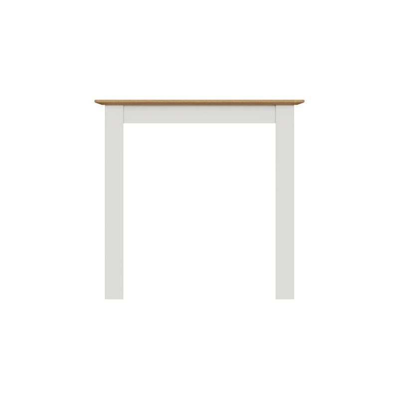Daris 80cm Square Dining Table. Solid Oak., Off White
