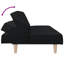  Canapé-lit en polyester noir standard