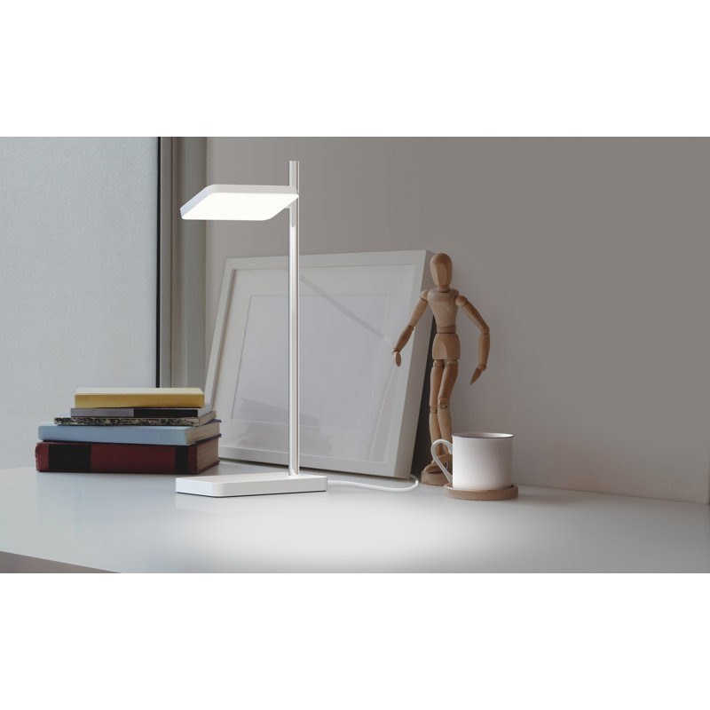 Talia Table Lamp, White / Chrome