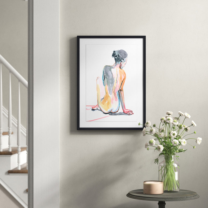 «Colorful Shadows I» par Jennifer Paxton Parker - peinture encadrée, H 12 po x l 8 po, Noir