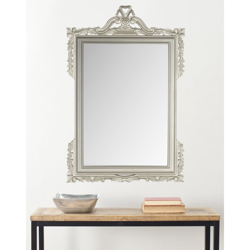 Kazbek Engineered Wood Wall Mirror, Pewter