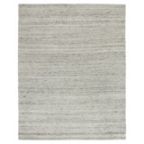 Hesse Hand-Loomed Polyester/Cotton Light Silver Area Rug