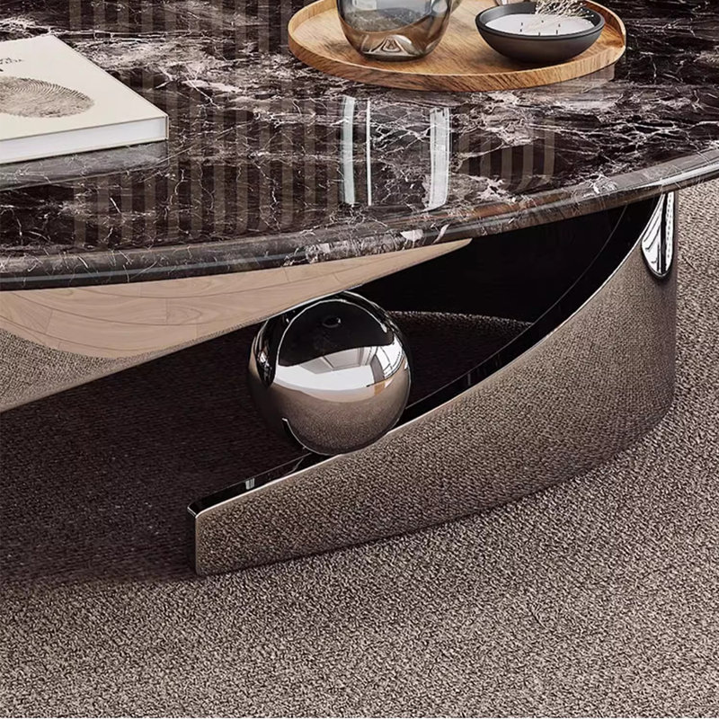 Tables basses ovales de salon de style italien