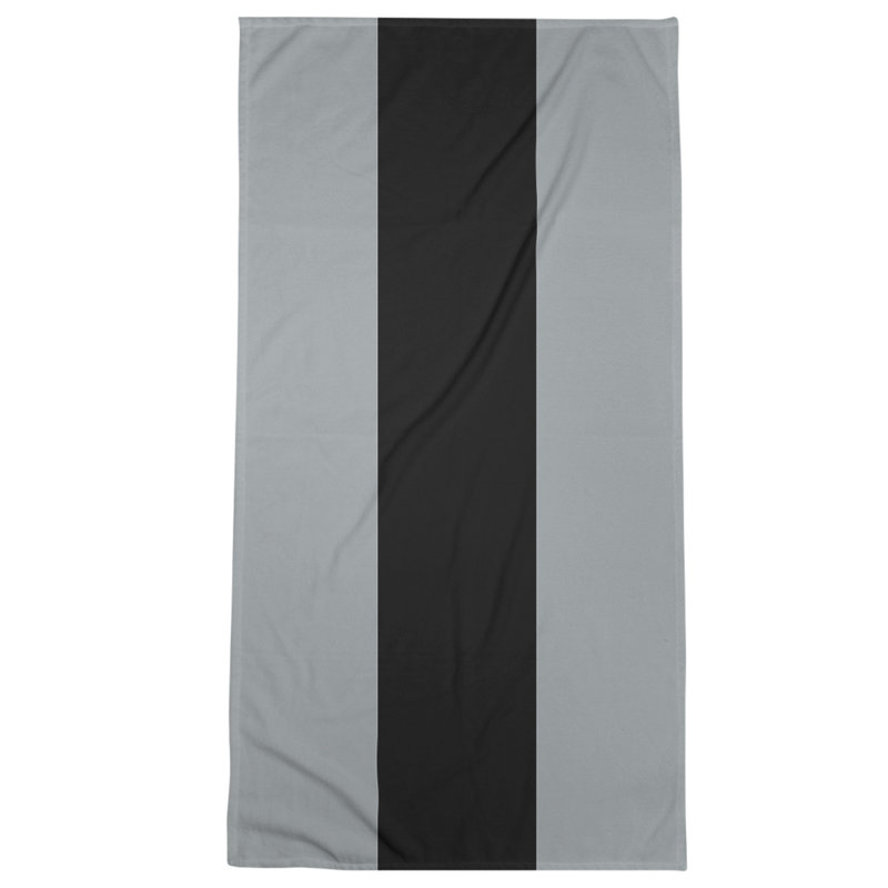 Bath Towel, Sliver/Black
