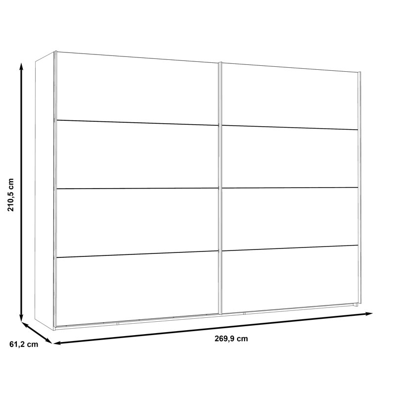 Armoire Huguley, H 83 po x l 106 po x P 24 po