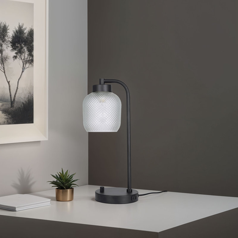 Prismatic 1-Light Desk Lamp - Black
