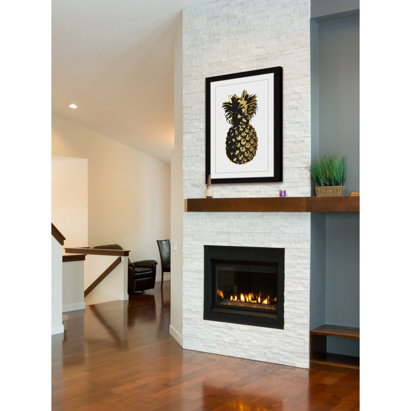 « ananas golden », reproduction d’impression encadrée, H 18 po x l 12 po, Bord lisse