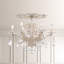 Filigrae 6 Light 23in x 18.5in Semi-Flush Mount in Antique Silver with Clear Heritage Handcut Crystals-433099631