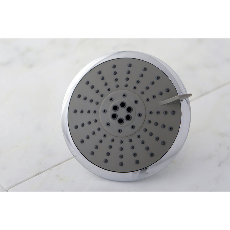 Kingston Brass Shower Scape 5-Inch Round 5-Function ABS Shower Head, Polished Chrome