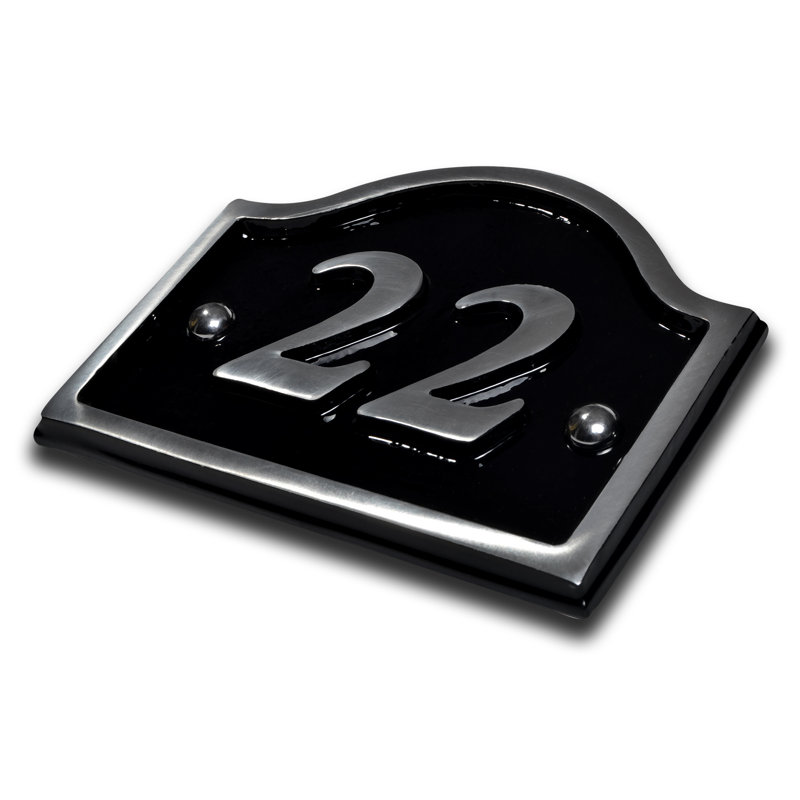 Jaclynn 11.5cm H Reflective Metal House Number, 22