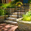 39,37 po H version plus haute et plus large de rampe d'escalier en forme de U de style industriel