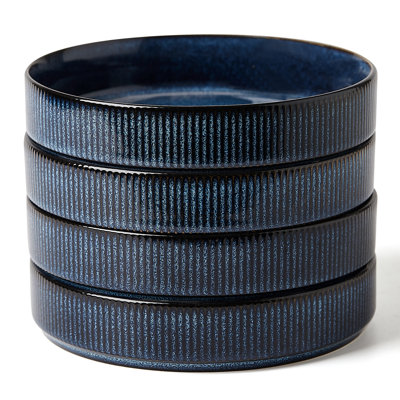Stoneware Pasta Bowl Set (Set of 4)