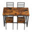 Ensemble 5 pièces de mobilier de salle à manger moderne en métal et bois pour 4 personnes, chaises de table de salle à manger-117546604-117546605