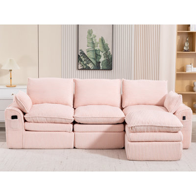 104'' Reversible Upholstered L-Shape Sectional Sofa