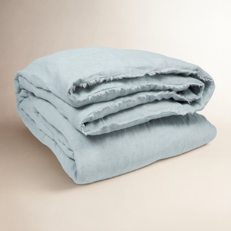 Hunter Linen Duvet Cover, Queen Duvet Cover, Light Blue
