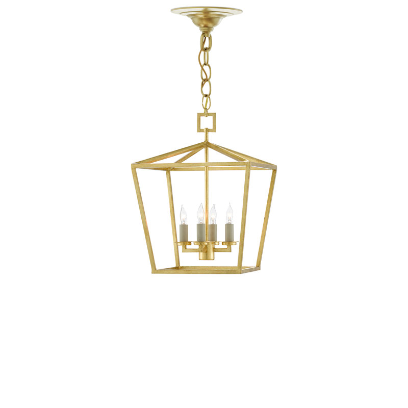 Denison 4 - Light Pendant, 16" H x 12" W x 12" D, Contemporary Gold Leaf