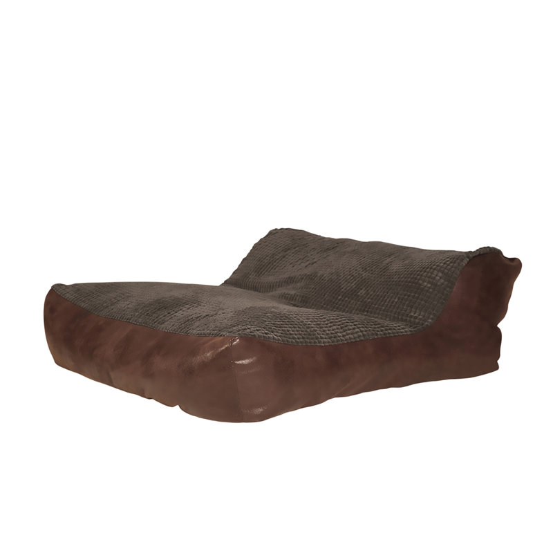 Chimayo Refillable Bean Bag Lounger, Charcoal / Chocolate