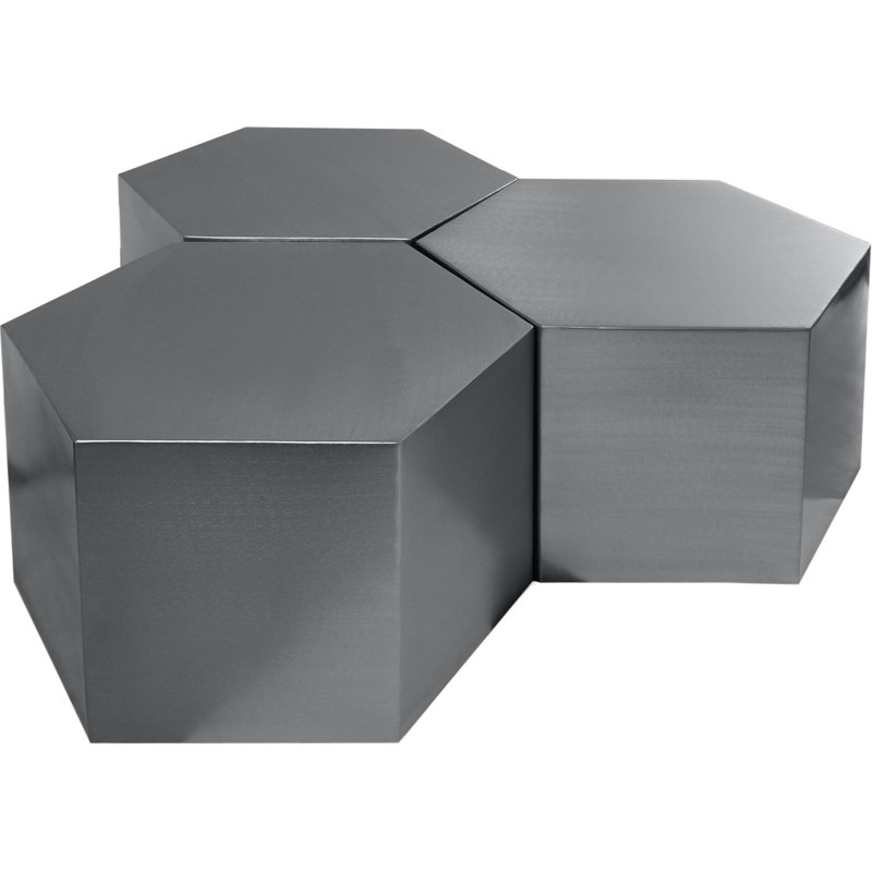 Coffee Table, Brushed Chrome