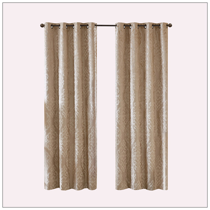 Cullie Blackout Single Curtain Panel, 50" W x 95" L, Champagne