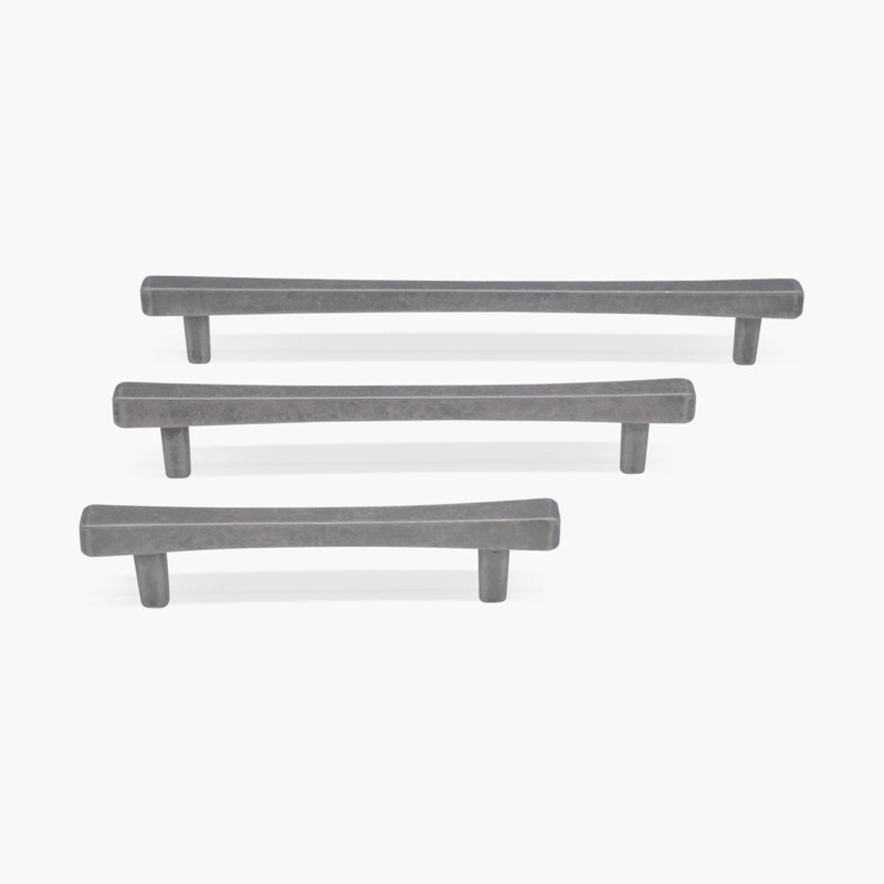Diamond Tapered Bar / Handle Pull, Weathered Nickel, 4"