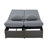 Outdoor Sunbed, Rattan Patio Reclining Chairs with Adjustable Backrest and Seat, Conversational Set-574548371