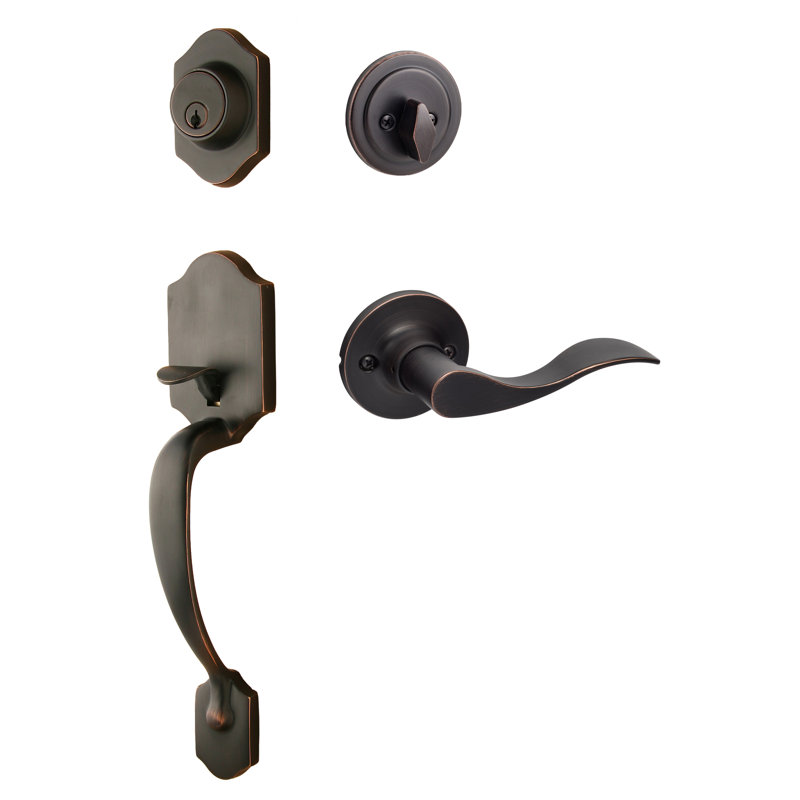 Coral Handleset, Vintage Bronze, Right, Snowbird Lever