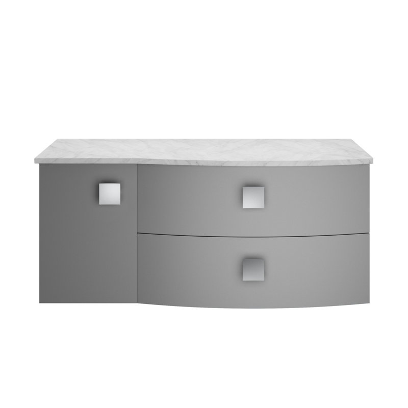Sarenna 100cm Single Bathroom Vanity Base Only, Dove Grey