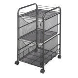 Onyx Mesh Mobile Double File Cart