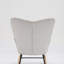 Chaise berçante rembourrée en velours Mid Century