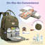  Grand sac à dos avec sac à couches, sac de voyage imperméable pour bébé avec matelas à langer et sangles de poussette, vert olive-85605718