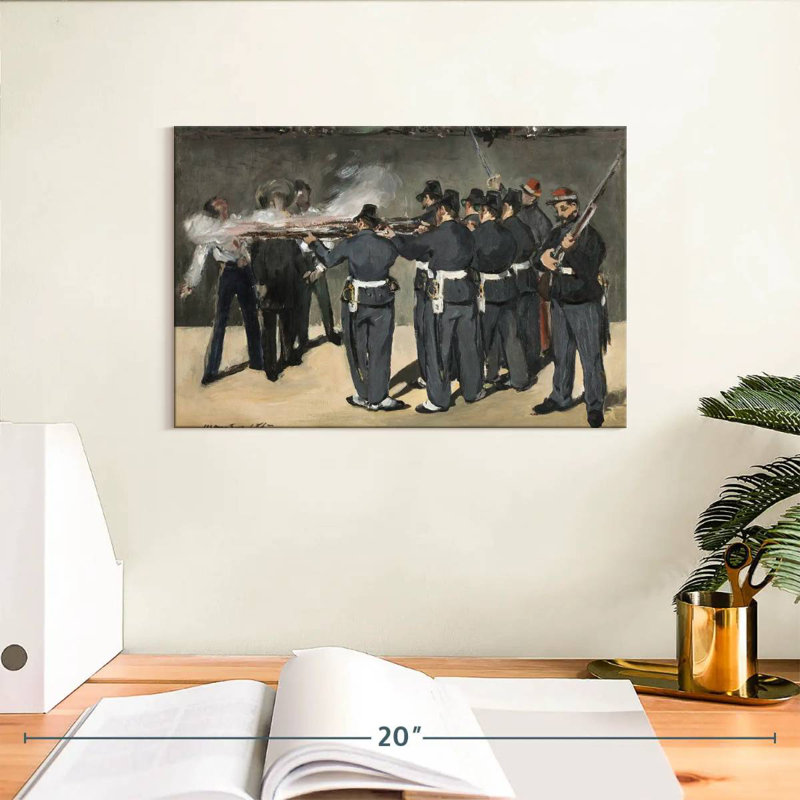 L'exécution de l'empereur Maximilien 1867, H 8 po x l 12 po