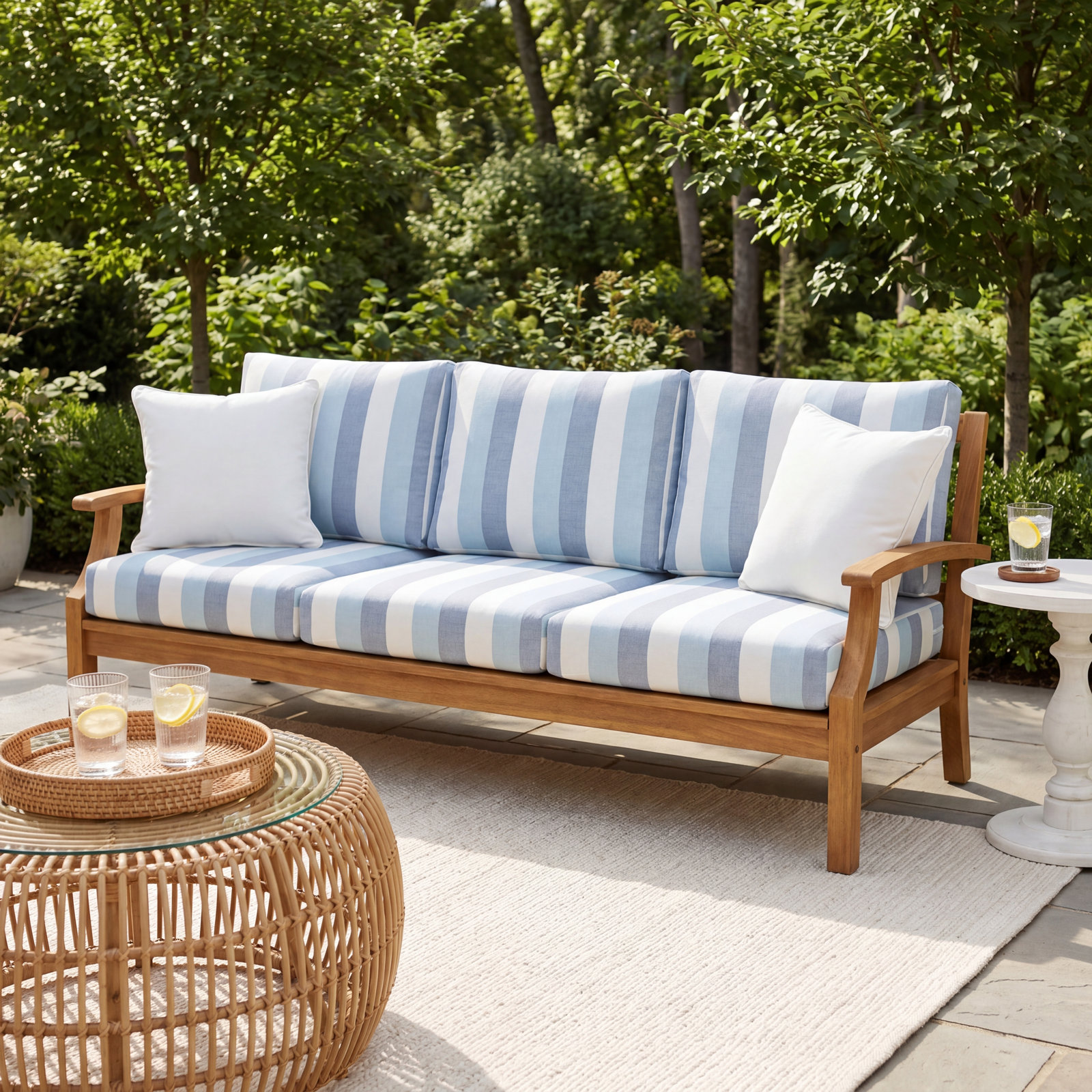 Amala 25" Sunbrella® Seat and Back Cushion, Sunbrella Direction Dew