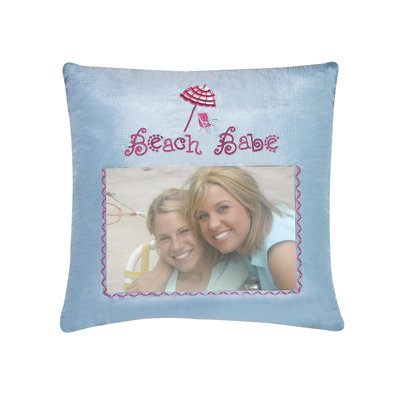 Beach Babe Picture Throw Pillow
