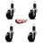 Phenolic Wheel Swivel Expanding Stem Caster Set SCC NB 3-1/2" x 1-5/8"