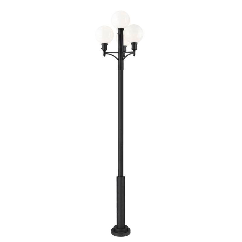 Laurent 1 Light Outdoor Post Mount Fixture in Black