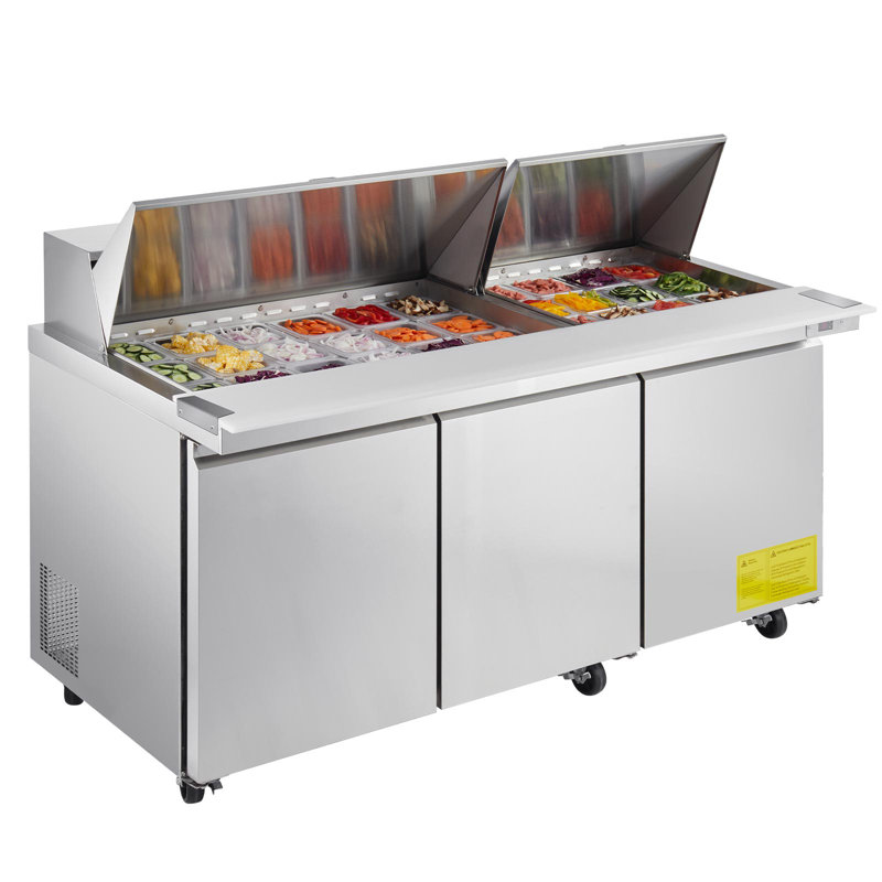 Triple porte commerciale en acier inoxydable