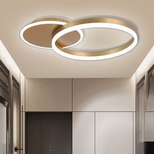 1 - Light 21.6'' Unique/Statement Circle LED Flush Mount