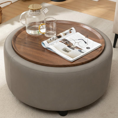 Eniyah Round Cocktail Ottoman with Storage