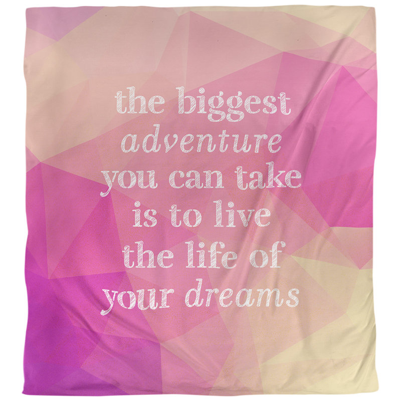Housse de couette The Bigeste Adventure Quote, Housse de couette pour très grand lit, Diamant rose
