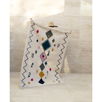 Adcock Moroccan Hand Woven Area Rug