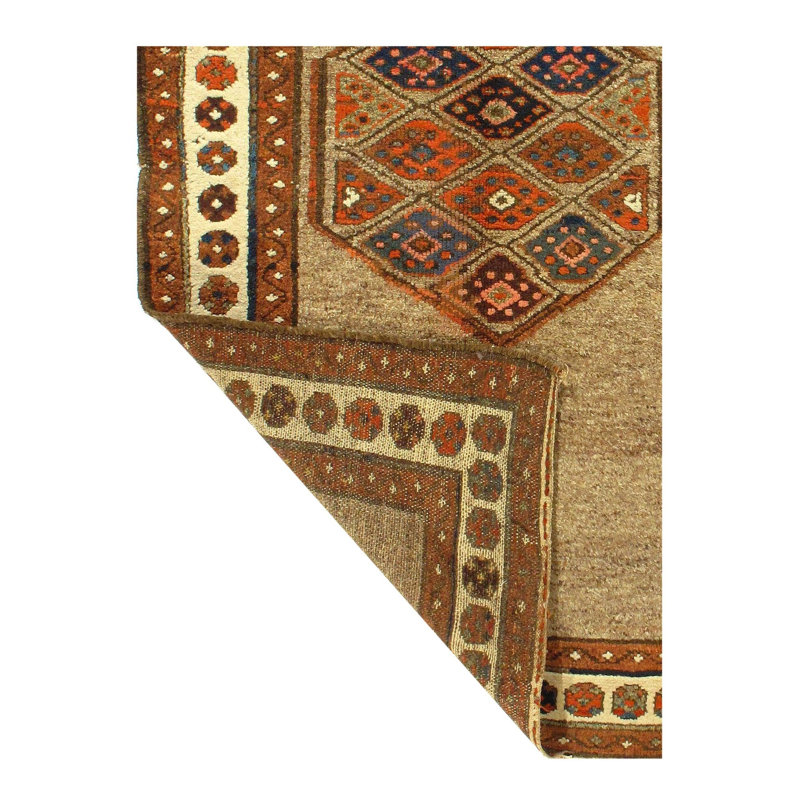 Kuulei Cotton Oriental Area Rug in Brown