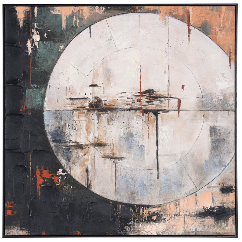 Moon Motion I - Art mural encadré à la main sur toile