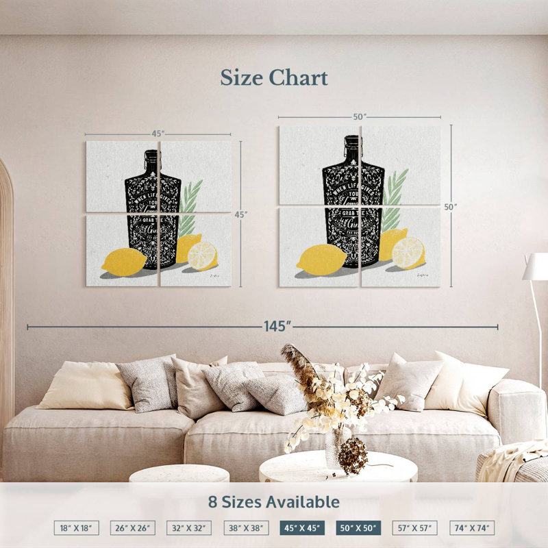 Tergel Fruity Spirits Gin, 45" H x 45" W