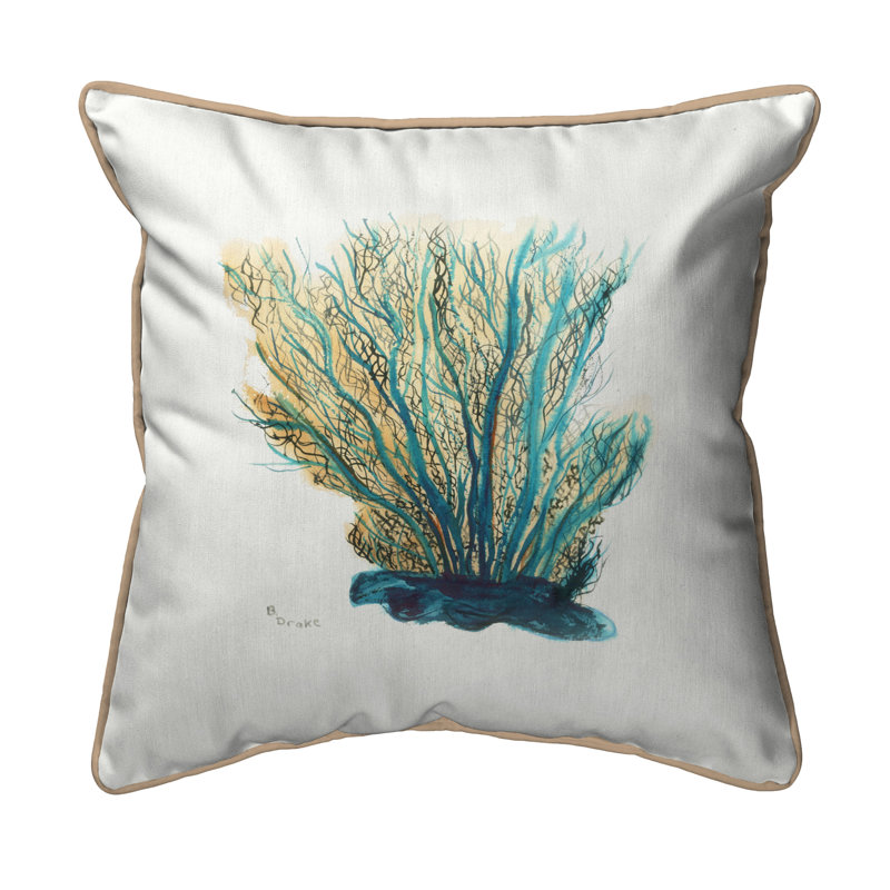 Coral Reversible Throw Pillow