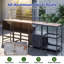 Îlot de cuisine d'extérieur modulaire en aluminium 5 pièces avec évier, ensemble d'armoires antirouille et résistantes aux intempéries pour patio et jardin-132441994