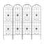 Ensemble de 2 treillis de jardin en métal antirouille pour plantes grimpantes-114504795