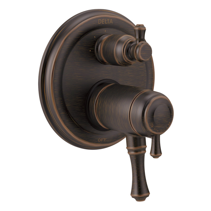 Garniture de soupape avec poignée double Cassidy Thermostatic 17T Series, Bronze frotté à l'huile